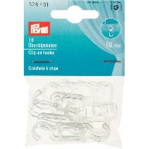 Prym - Clip on Hooks for Curtains - Size 6 mm  - Transparent
